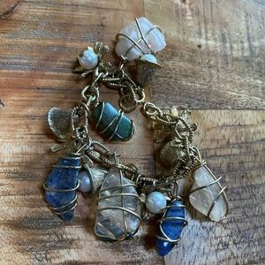 Gem Stone Charm Bracelet